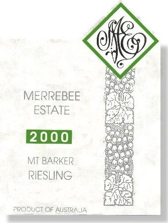 Merrebee Estate 2000 Riesling