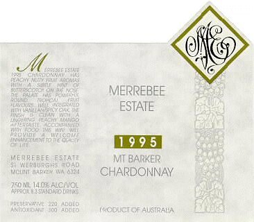 Merrebee Estate 1995 Chardonnay